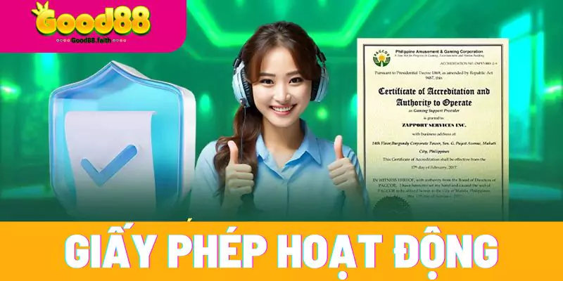 Giấy Phép Hoạt Động Good88 - Chứng Chỉ Quốc Tế Hợp Pháp 1 Giấy Phép Hoạt Động