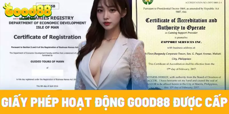 Giấy Phép Hoạt Động Good88 - Chứng Chỉ Quốc Tế Hợp Pháp 3 Những giấy phép hoạt động mà Good88 được cấp